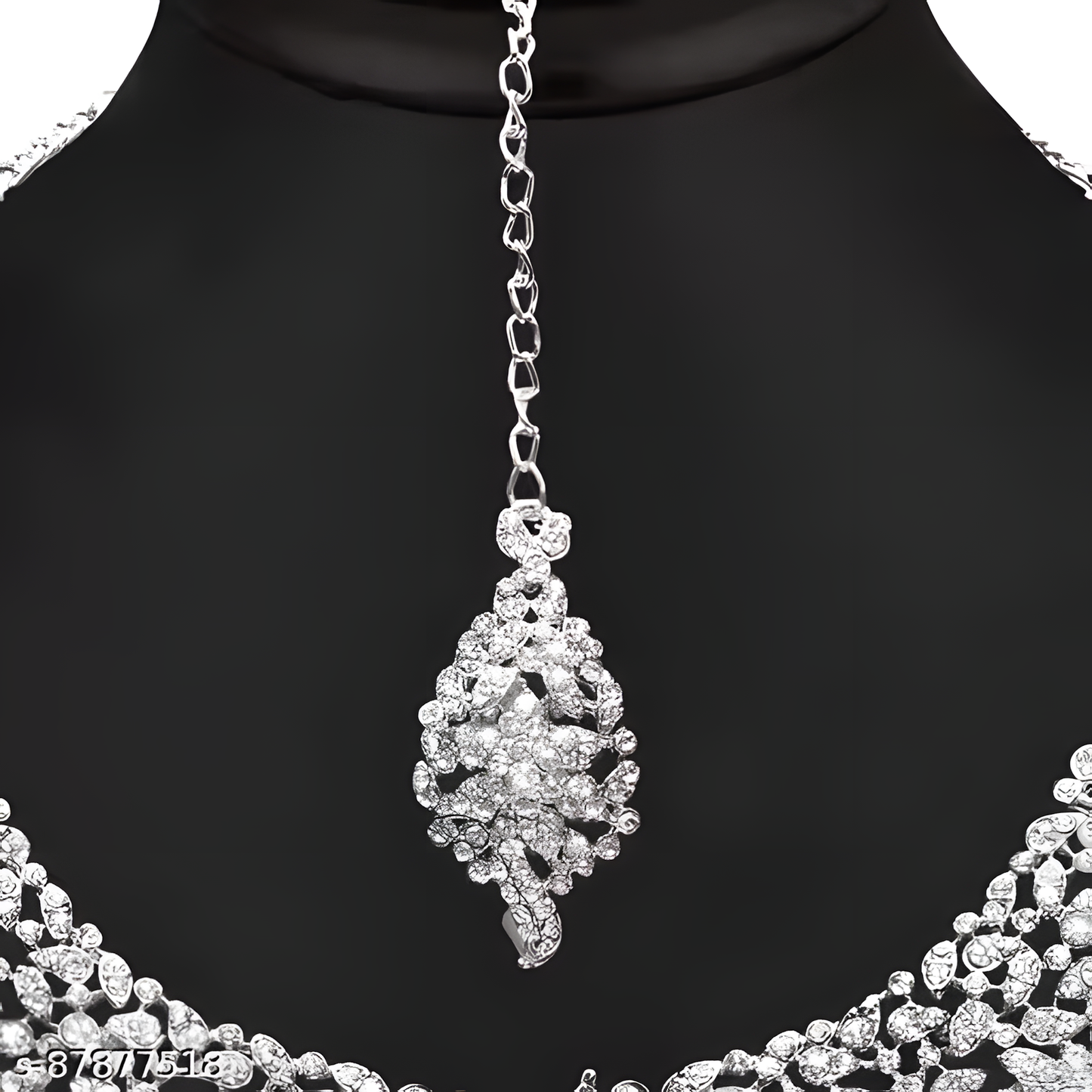 Set 3 of Sterling Silver Plated Jewellery Set With White Austrian Diamond