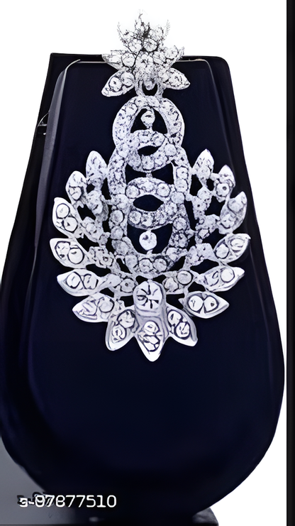 Set 1 of Sterling Rhodium Plated Jewellery Set With White Austrian Diamond
