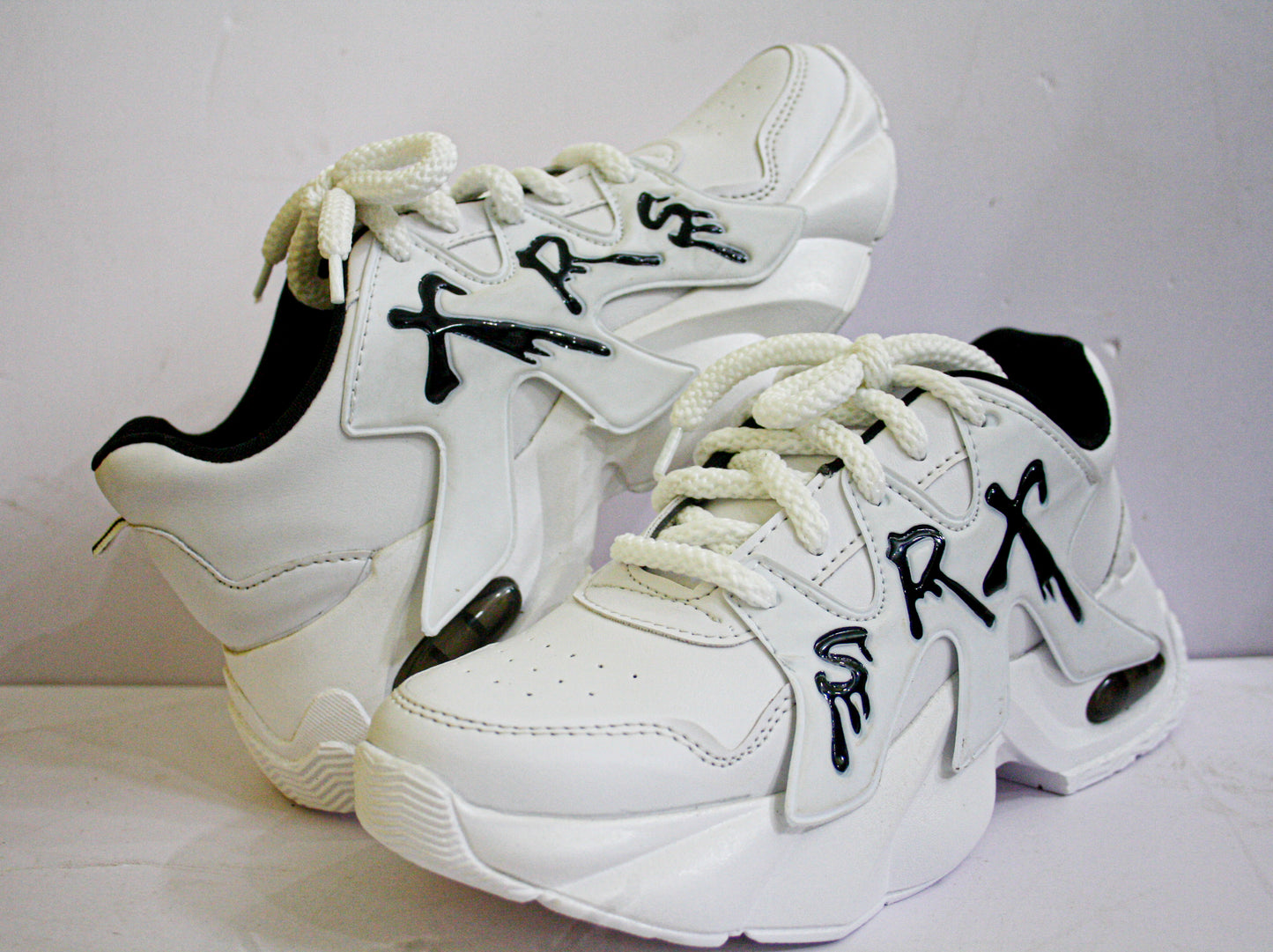 White Chunky SRX Streetwear Sneakers – Unisex - Ramya