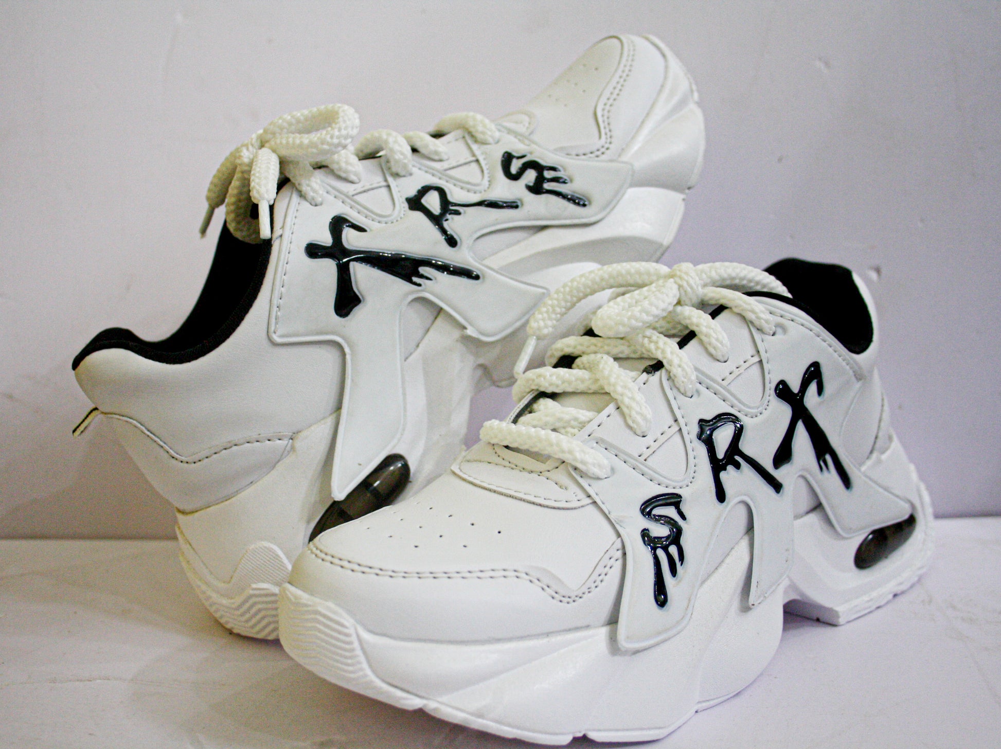 White Chunky SRX Streetwear Sneakers – Unisex - Ramya