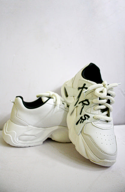 White Chunky SRX Streetwear Sneakers – Unisex - Ramya